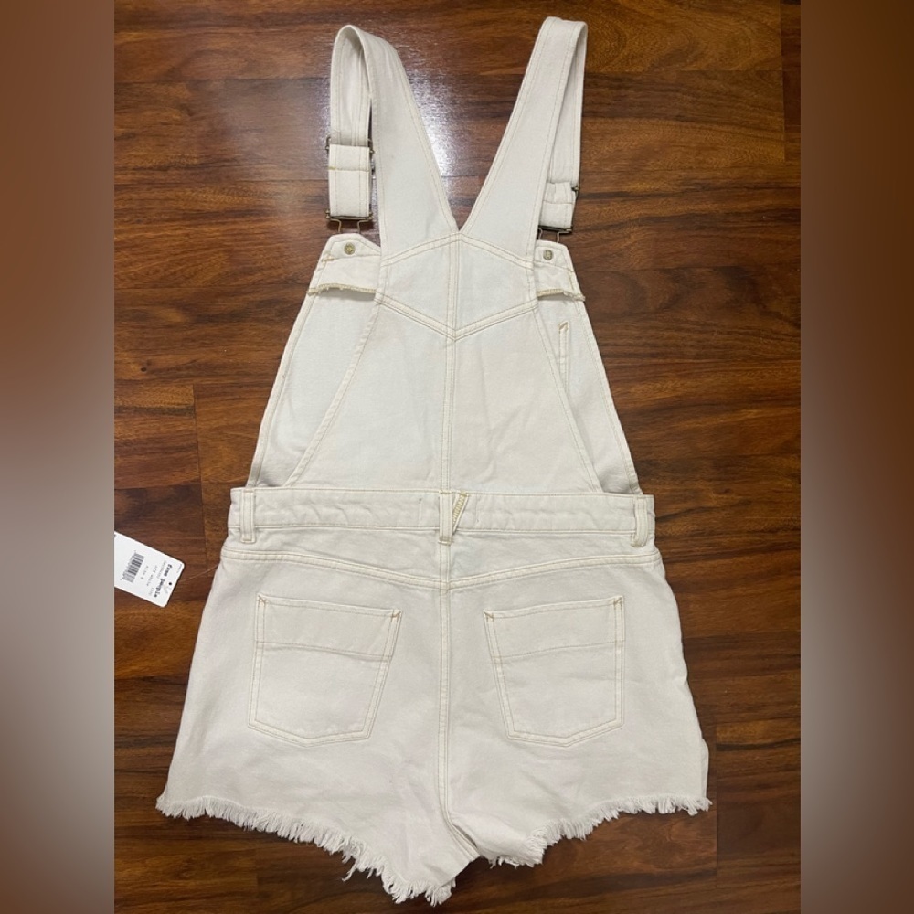 ☀️ Free People Sunkissed Denim Short Overalls | Ivory | NWT | Multiple Sizes☀️ F - Picture 6 of 8